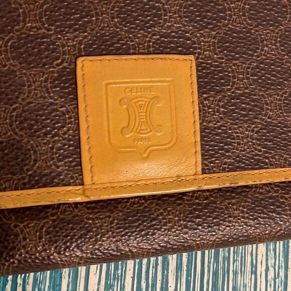 Celine Paris Macadam Pattern Bi-Fold Vintage Logo Wallet - Picture 2 of 14